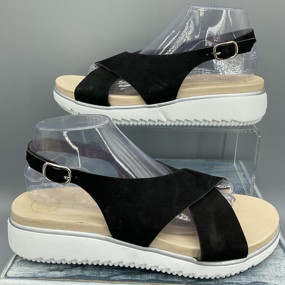 NEW Paul Green Women’s Trixie Suede Sandals Black Size 10 - Picture 1 of 10